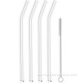 Pajitas de vidrio Clear Bent 9 "x 9.5 mm